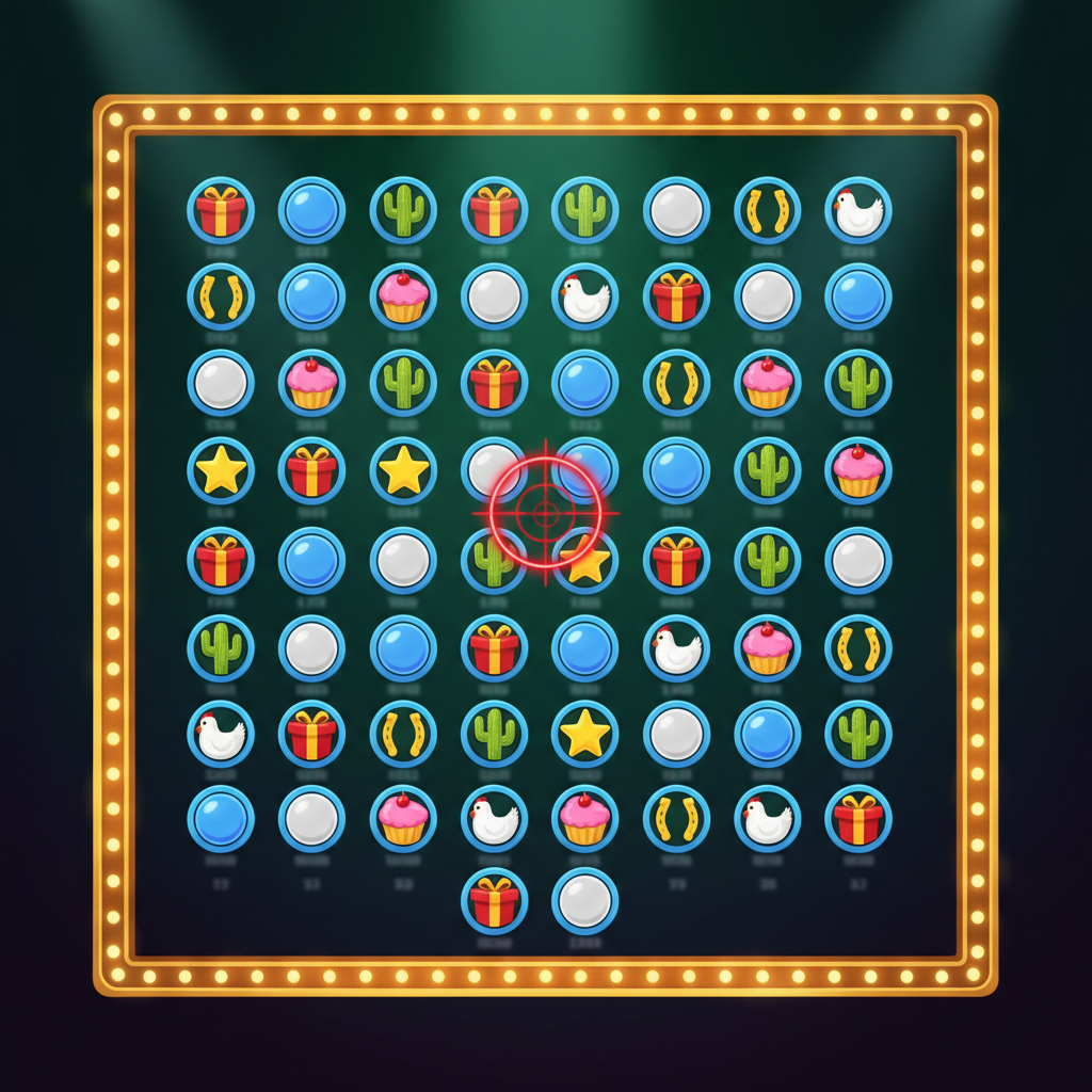 Griglia Cash Hunt con 108 simboli e cornice dorata