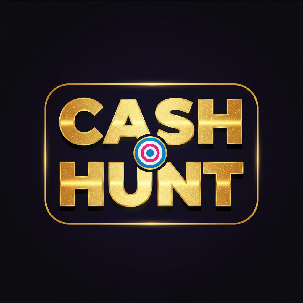 Cash Hunt logo dorato con bersaglio